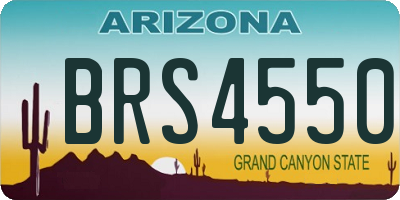 AZ license plate BRS4550