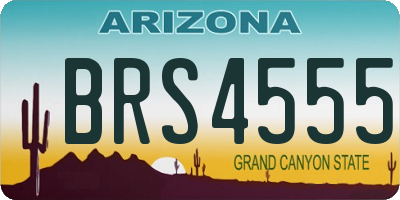 AZ license plate BRS4555