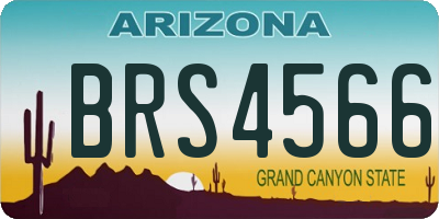 AZ license plate BRS4566