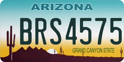 AZ license plate BRS4575