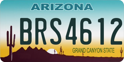 AZ license plate BRS4612
