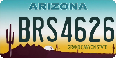 AZ license plate BRS4626