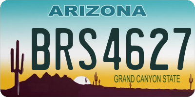 AZ license plate BRS4627