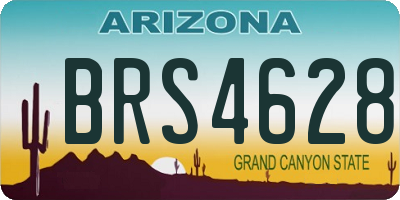 AZ license plate BRS4628