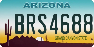 AZ license plate BRS4688