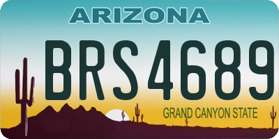 AZ license plate BRS4689