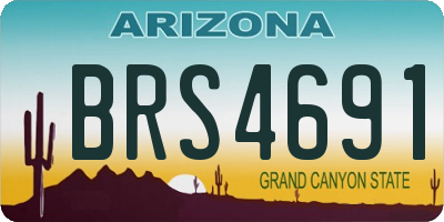 AZ license plate BRS4691