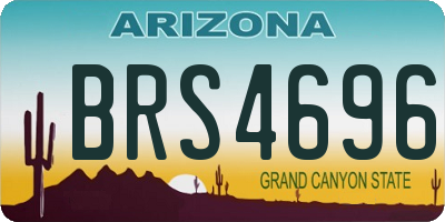 AZ license plate BRS4696