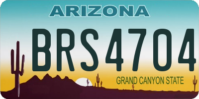 AZ license plate BRS4704
