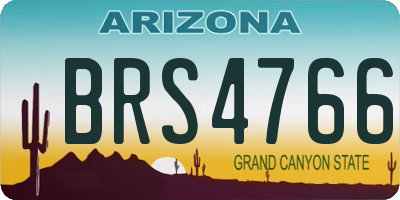 AZ license plate BRS4766