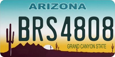 AZ license plate BRS4808