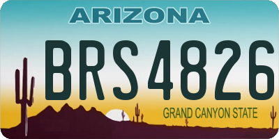 AZ license plate BRS4826