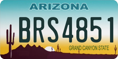AZ license plate BRS4851