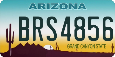 AZ license plate BRS4856
