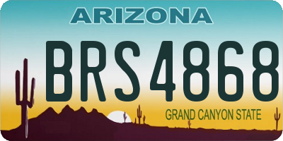 AZ license plate BRS4868
