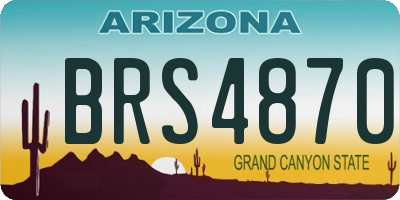 AZ license plate BRS4870