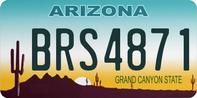 AZ license plate BRS4871