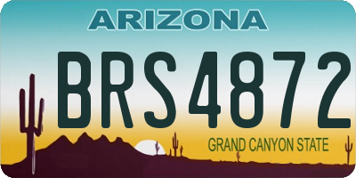 AZ license plate BRS4872