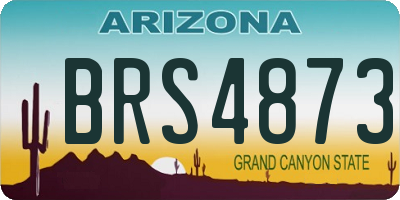 AZ license plate BRS4873