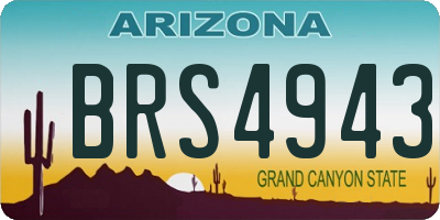 AZ license plate BRS4943