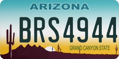 AZ license plate BRS4944
