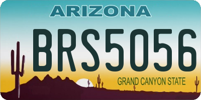 AZ license plate BRS5056