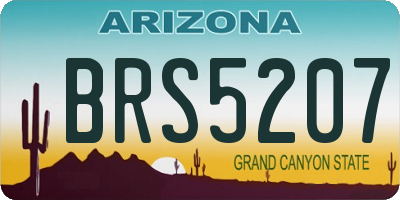 AZ license plate BRS5207