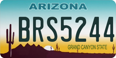 AZ license plate BRS5244