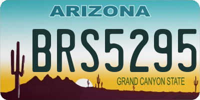 AZ license plate BRS5295