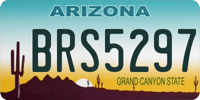 AZ license plate BRS5297