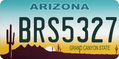 AZ license plate BRS5327