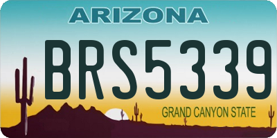 AZ license plate BRS5339
