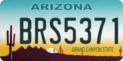 AZ license plate BRS5371