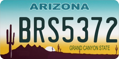 AZ license plate BRS5372