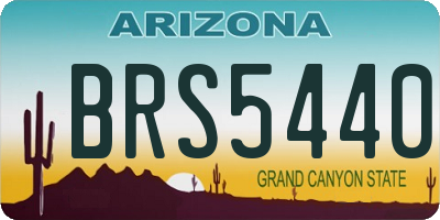 AZ license plate BRS5440