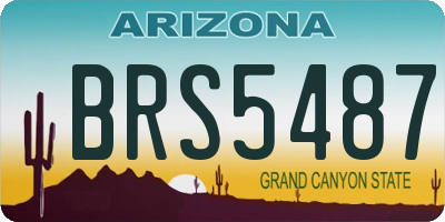 AZ license plate BRS5487