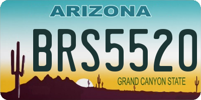 AZ license plate BRS5520