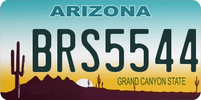 AZ license plate BRS5544