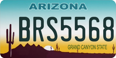 AZ license plate BRS5568