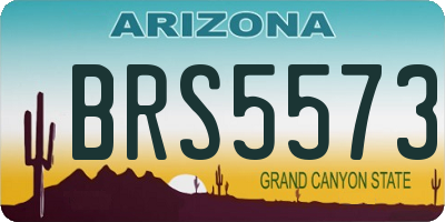 AZ license plate BRS5573