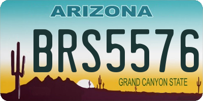 AZ license plate BRS5576