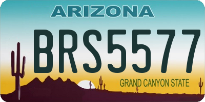 AZ license plate BRS5577