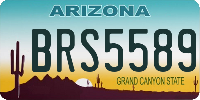 AZ license plate BRS5589