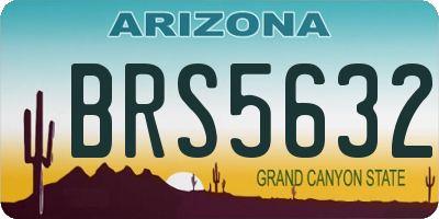 AZ license plate BRS5632