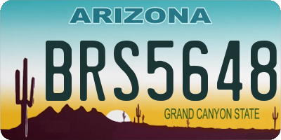 AZ license plate BRS5648