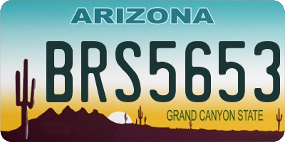 AZ license plate BRS5653