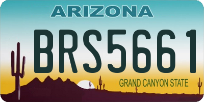 AZ license plate BRS5661