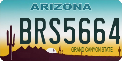 AZ license plate BRS5664