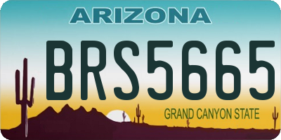 AZ license plate BRS5665