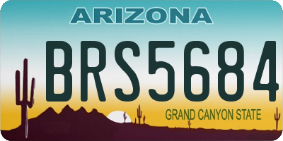 AZ license plate BRS5684